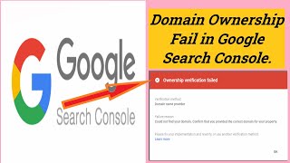 Google Search Console  Verification Failed  How to Fix It [upl. by Calva684]