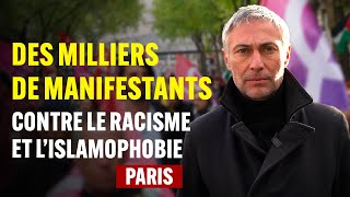 Des milliers de manifestants contre le racisme et lislamophobie à Paris [upl. by Stalker232]