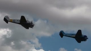 Avro Ansons at Old Warden 5th August 2012 [upl. by Sontich]