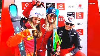 FIS Alpine Ski World Cup  Womens Downhill  Crans Montana SUI  2024 [upl. by Anaoj]