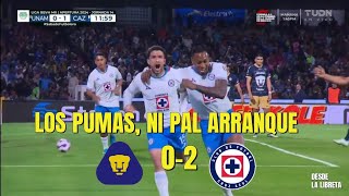 Los Pumas no LE DURAN ni para el ARRANQUE a un Cruz Azul a MEDIO gas pumas cruzazul ligamx [upl. by Denny331]