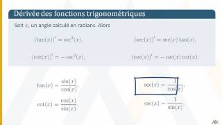 Dérivée des fonctions trigonométriques [upl. by Samira]