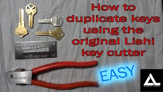 348 How to duplicate a key with the Lishi key cutter [upl. by Hannon]