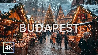 Budapest Night Christmas Market in 4K HDR – A Festive Wonderland [upl. by Oicul]