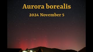 Aurora borealis on 2023 November 56 from Slovenia [upl. by Yekcim]