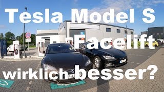 Tesla Model S 225kmh Vollgas am Limit auf der Autobahn S 85 vs 75D Facelift Qualitätsvergleich [upl. by Bonnette]