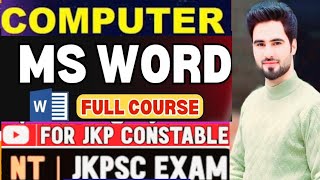 MS Office MS Word  JKP Constable Post india jkssb ssc constablejkpsi computer ssccgl jkp [upl. by Sila574]