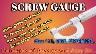 Screw Gauge  Class 11  Physics practical [upl. by Addi]