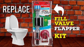 How To Replace Toilet Fill Valve Flapper Kit Easy Simple [upl. by Noman]