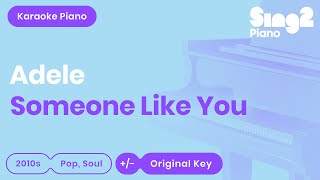 Adele  Someone Like You Piano Karaoke [upl. by Ainer]