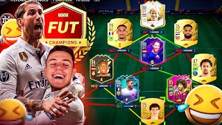 Usando PLANTILLA FULL CENTRALES en FUT CHAMPIONS hasta que gane 1 partido FIFA22 [upl. by Celesta]