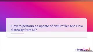 Update NetProfiler Via GUI [upl. by Grethel]