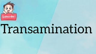 Transamination [upl. by Aeneus]