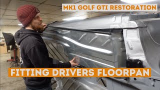 Drivers Floorpan Replacement  Golf Episode 25 Volkswagen Mk1 Golf GTI Resto [upl. by Shulins555]