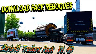 DOWNLOAD PACK REBOQUES E CARGAS GIGANTES ETS 2 V149 [upl. by Ainegue886]