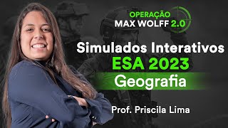 Simulado interativo ESA 2023  Geografia  Prof Priscila Lima [upl. by Anailli]