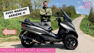 Essai Piaggio MP3 500 Sport Advanced  avec MARCHE ARRIERE [upl. by Gow]