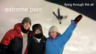 SIBLINGS GET REKT WHILE SLEDDING so funny im crying rn [upl. by Cott]