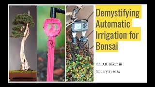 ABAS January 2024 Demystifying your Bonsai Irrigation System [upl. by Enecnarf]