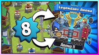 PUSHING TO ARENA 11 LEVEL 8  UNDEFEATED DECK Clash Royale  Road to Legendary Arena Ep 2 [upl. by Lipkin]