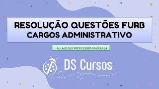 AULA BÔNUS CARGOS ADMINISTRATIVO EDITAL CONCURSO SED 2024 [upl. by Gabey144]