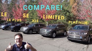 Comparing All 2019 Highlander Trim Levels  Everything You Need to Know [upl. by Philemol812]