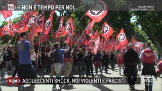 Adolescenti shock noi violenti e fascisti  Agorà 26042018 [upl. by Mingche537]