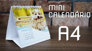 CALENDÁRIO DE MESA MINI  Impressão em uma folha A4 frente e verso [upl. by Sergei]