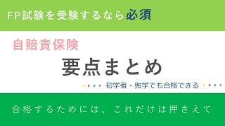 【FP2級・3級要点解説】自賠責保険（自動車損害賠償責任保険）について～リスク管理～ [upl. by Piks598]