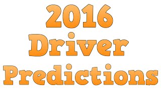 2016 Formula 1 Driver Predictions [upl. by Rika]