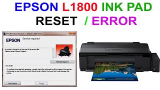 Epson L1800 Resetter free download reset epson l1800 waste ink pad counter 100 Solved [upl. by Aillicec]