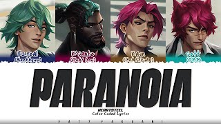 HEARTSTEEL  PARANOIA Lyrics Color CodedEng [upl. by Adama]