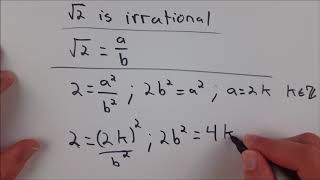 Proof Square Root of 2 is Irrational [upl. by Marlie770]