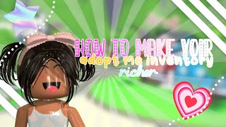 HOW TO MAKE YOUR ADOPT ME INVENTORY RICH  xoxostrella [upl. by Akelahs]