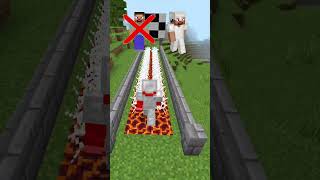 Minecraft magma vs iron armour  Minecraft armour race minecraft shorts [upl. by Jammal]