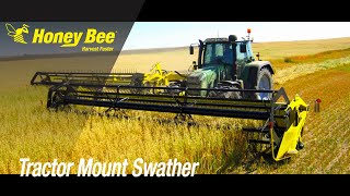 Honey Bee Tractor Mount Swather  Setting Up [upl. by Evette]