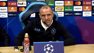 Calzona in conferenza postpartita 🎙️ Napoli Barcellona 11 ⚽ Champions League [upl. by Eliak]