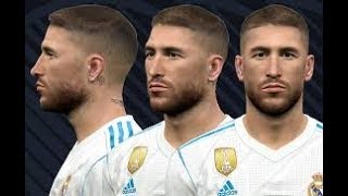 PES 2017 SERGIO RAMOS FACE  TATTOO SPAIN 2018 [upl. by Lecram581]