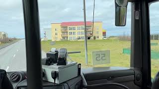 Driving in Iceland bus ride from Reykjavik to Keflavik [upl. by Cheri204]