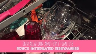 Installing and first time use of BOSCH integrated dishwasher [upl. by Erl]