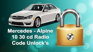 How To Find Mercedes Radio Code Serial Alpine MF2199MF2910MF2197MF2297 [upl. by Sauls]