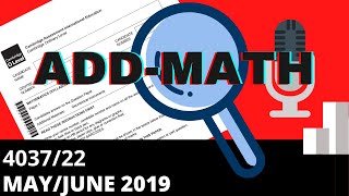 OLevel Add Math May June 2019 Paper 22 403722 [upl. by Ansilma]