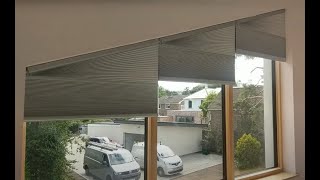 Shaped Motorised Duette Blinds with Somfy 24v motors [upl. by Mcallister655]