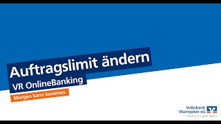 VR OnlineBanking Auftragslimit ändern [upl. by Adel]