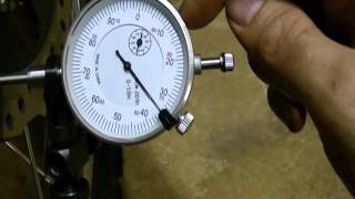 Motorcycle Repair How to Inspect and Measure a Motorcycle Brake Disc on a 2009 Kawasaki KLR 650 [upl. by Aedni677]