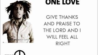 Bob Marley  One Love Lyrics [upl. by Alihet]