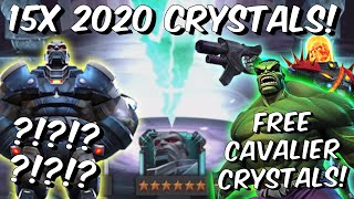 15x FREE 6 Star 2020 Cavalier Crystal Opening amp 6 Star Crystal  Marvel Contest of Champions [upl. by Enihpled710]