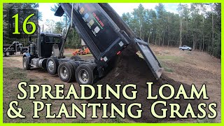 16 Spreading Loam amp Planting Grass [upl. by Netsew]