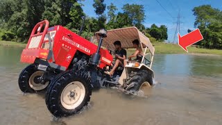 My New Swaraj 855 FE Tractor Stuck In River  Tractor Washing Video  Rafik tractor wala [upl. by Yasmar]