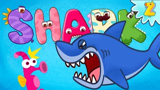 Octopus Whale Shark  What animals live under the sea Fun phonics amp Spell words chant for kids [upl. by Flan]